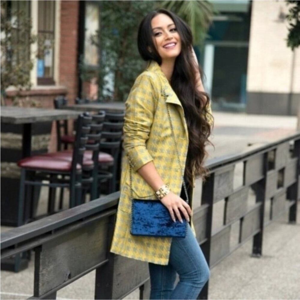 Cabi Regency Coat Womens Size Small Houndstooth Structured Feminine Jacket 3491 - Picture 4 of 12